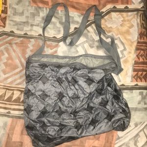 Grey diamond bag